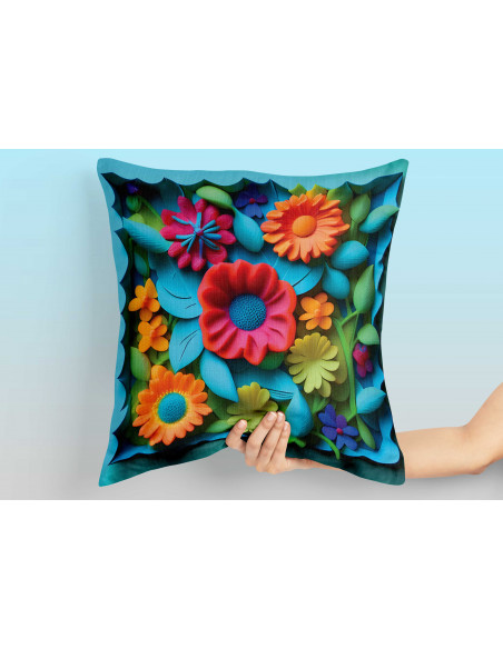 Almohadones Floreado 3d