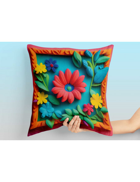 Almohadones Floreado 3d