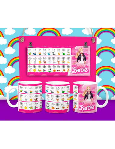 Taza Tabla y Abecedario - 16 motivos