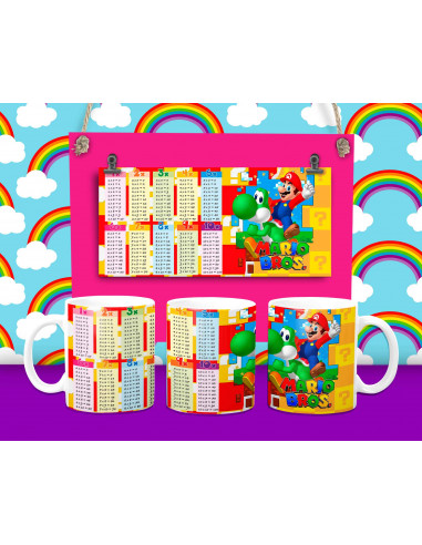 Taza Tabla y Abecedario - 16 motivos