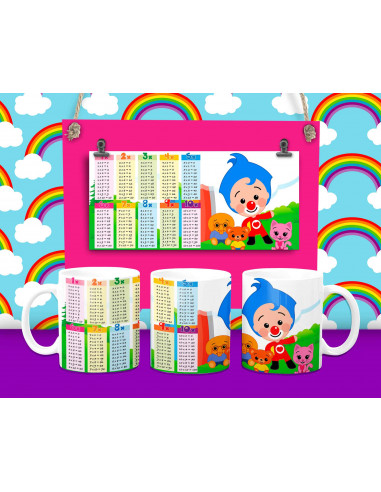 Taza Tabla y Abecedario - 16 motivos