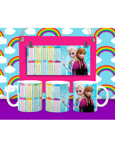 Taza Tabla y Abecedario - 16 motivos