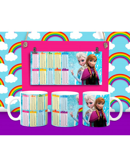 Taza Tabla y Abecedario - 16 motivos