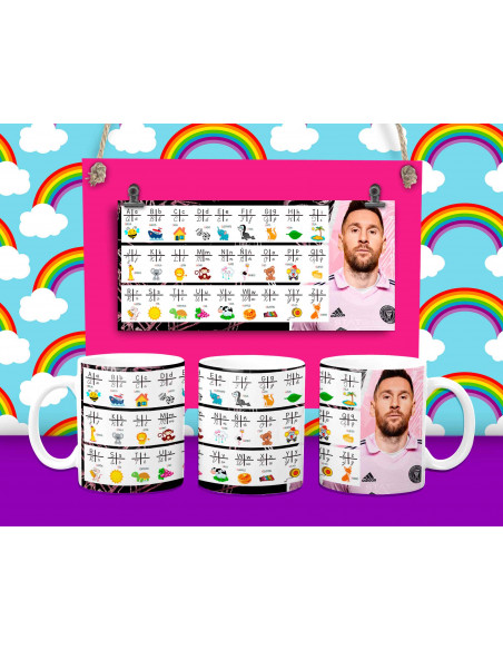 Taza Tabla y Abecedario - 16 motivos