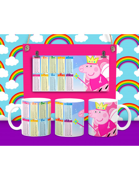 Taza Tabla y Abecedario - 16 motivos