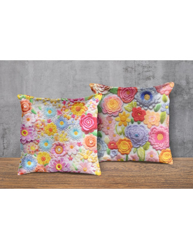 Almohadones + taza fondos floreados...