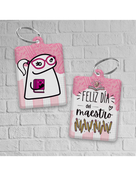 LLAVEROS RECTANGULAR DIA DEL MAESTRO - PACK 3