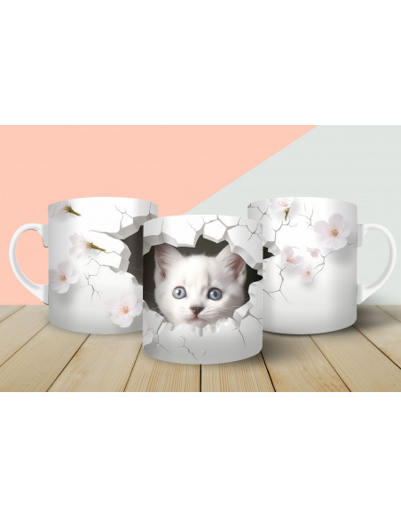 Tazas gatitos 3d