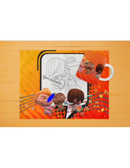 42 DISEÑOS DE INDIVIDUALES+ TAZA PARA PINTAR/COLOREAR