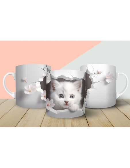 Tazas gatitos 3d