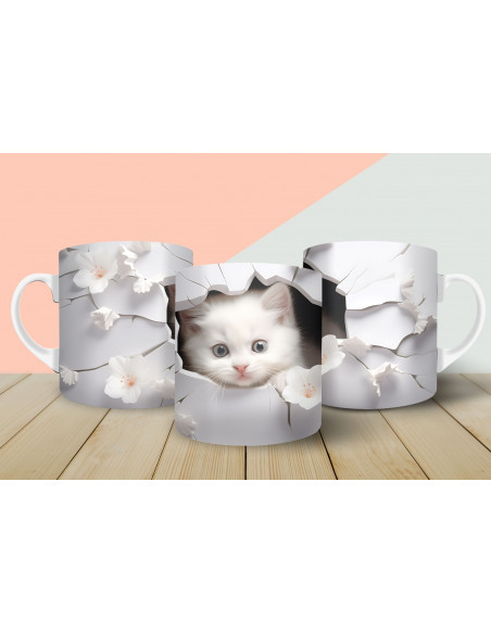 Tazas gatitos 3d