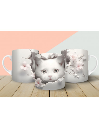 Tazas gatitos 3d