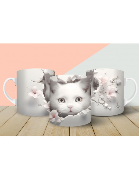 Tazas gatitos 3d