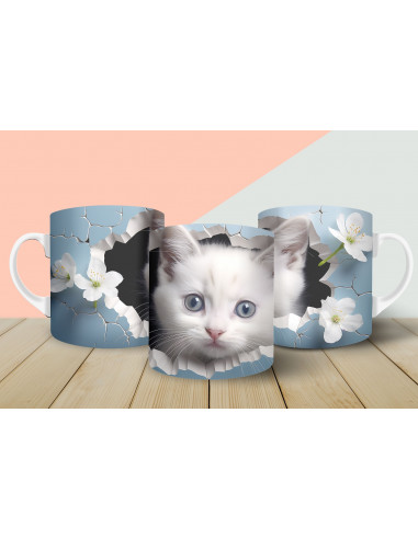 Tazas gatitos 3d
