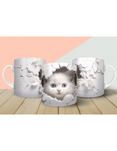 Tazas gatitos 3d