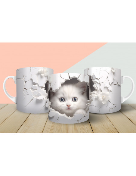 Tazas gatitos 3d