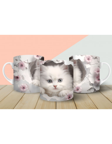 Tazas gatitos 3d