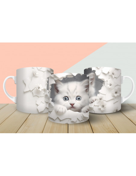 Tazas gatitos 3d