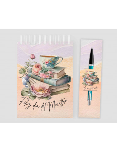Anotador+ porta lápiz Día del Maestro