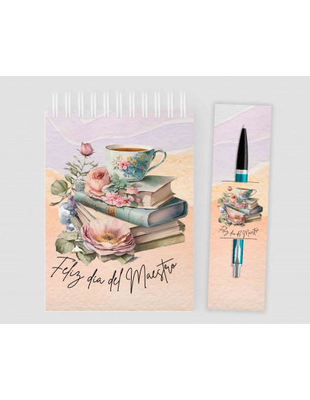 Anotador+ porta lápiz Día del Maestro