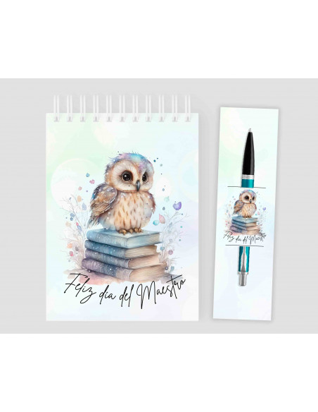 Anotador+ porta lápiz Día del Maestro