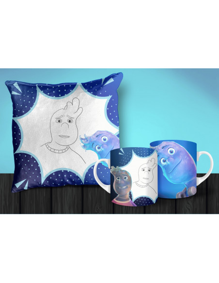 Taza Almohadón colorear elemental