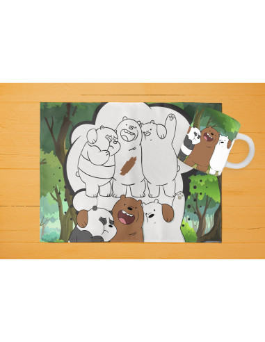 42 DISEÑOS DE INDIVIDUALES+ TAZA PARA...