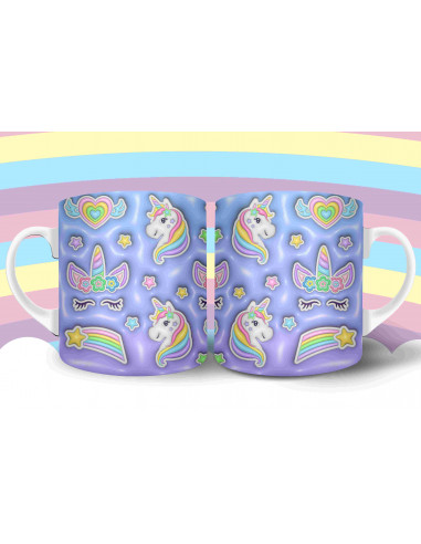 Taza Almohadón Unicornio 3D