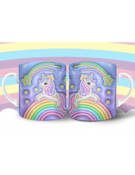 Taza Almohadón Unicornio 3D