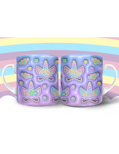 Taza Almohadón Unicornio 3D