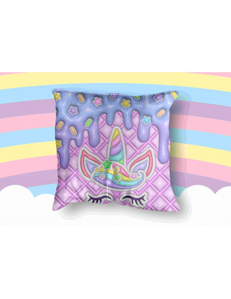 Taza Almohadón Unicornio 3D