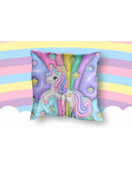 Taza Almohadón Unicornio 3D