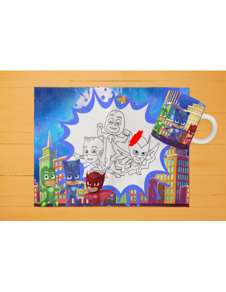 42 DISEÑOS DE INDIVIDUALES+ TAZA PARA PINTAR/COLOREAR