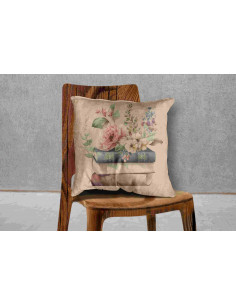 Almohadones vintage libros