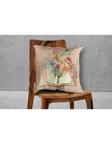 Almohadones vintage libros