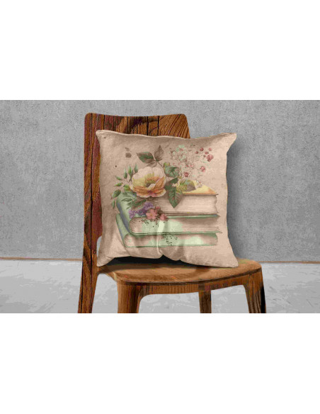 Almohadones vintage libros