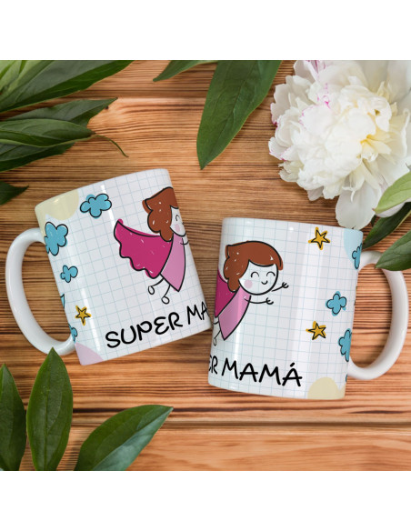 TAZAS DIA DE LA MADRE DIBUJITO INFANTIL