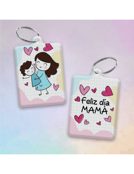 LLAVERO DIA DE LA MADRE DIBUJITO INFANTIL