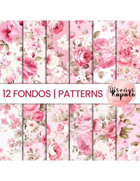 FONDOS | PATTERNS ROSAS ROSADAS