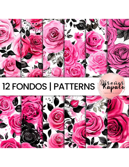 copy of FONDOS | PATTERNS FLORES ROSAS Y CELESTES