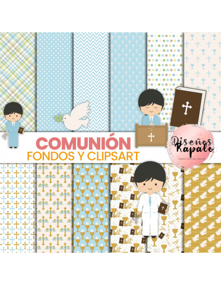 FONDOS Y CLIPSARTS DE COMUNION NENE