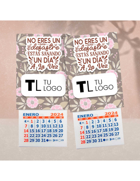 Cartones para calendario mignon 2024 FRASES MOTIVACIONALES