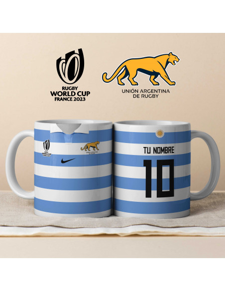 TAZA CAMISETA LOS PUMAS MUNDIAL DE RUGBY