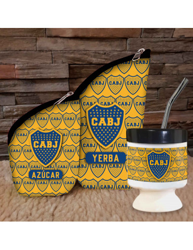 SET MATE CHAU LATA FUTBOL BOCA RIVER... SET MATE CHAU LATA FUTBOL BOCA RIVER...