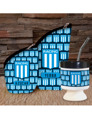 SET MATE CHAU LATA FUTBOL BOCA RIVER... SET MATE CHAU LATA FUTBOL BOCA RIVER...