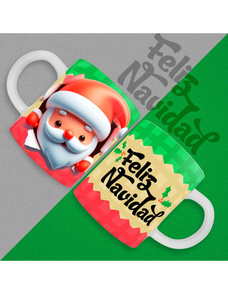 TAZAS 3D NAVIDAD
