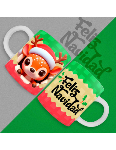 TAZAS 3D NAVIDAD