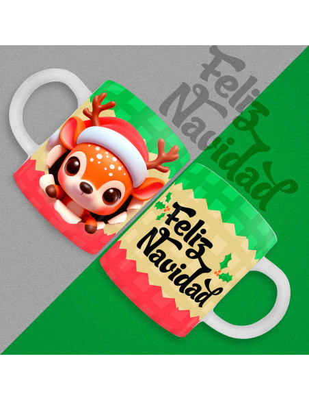 TAZAS 3D NAVIDAD
