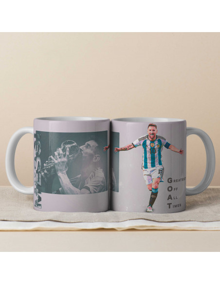 TAZA Y REMERA MESSI GOAT