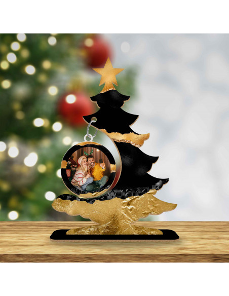 ARBOLITOS NAVIDAD Y AÑO NUEVO EN NEGRO Y DORADO